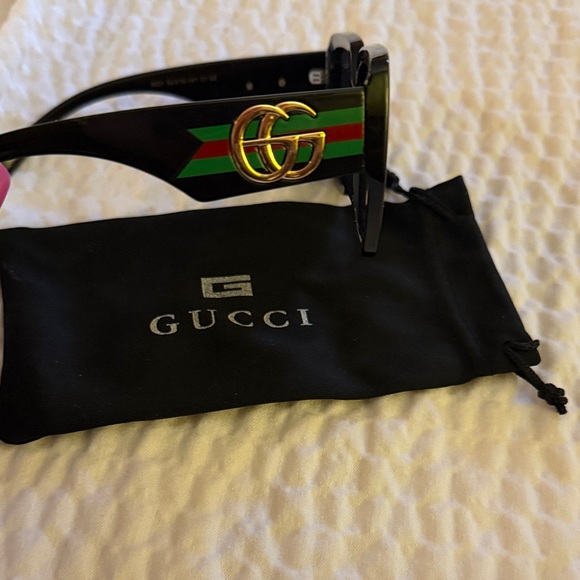 Gucci Accessories - Gucci GG1422S Thick Rim Cat Eye Dark Square Sunglasses